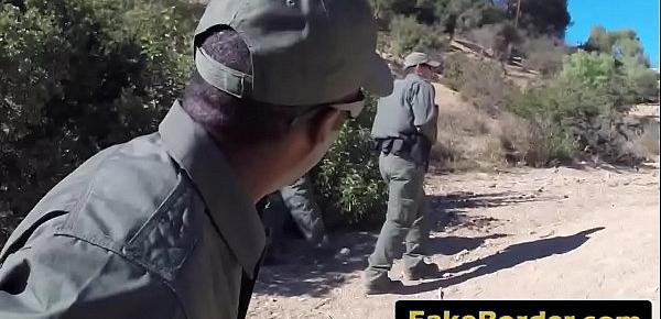  Latina babe fucked hard by a huge black cocked border agent